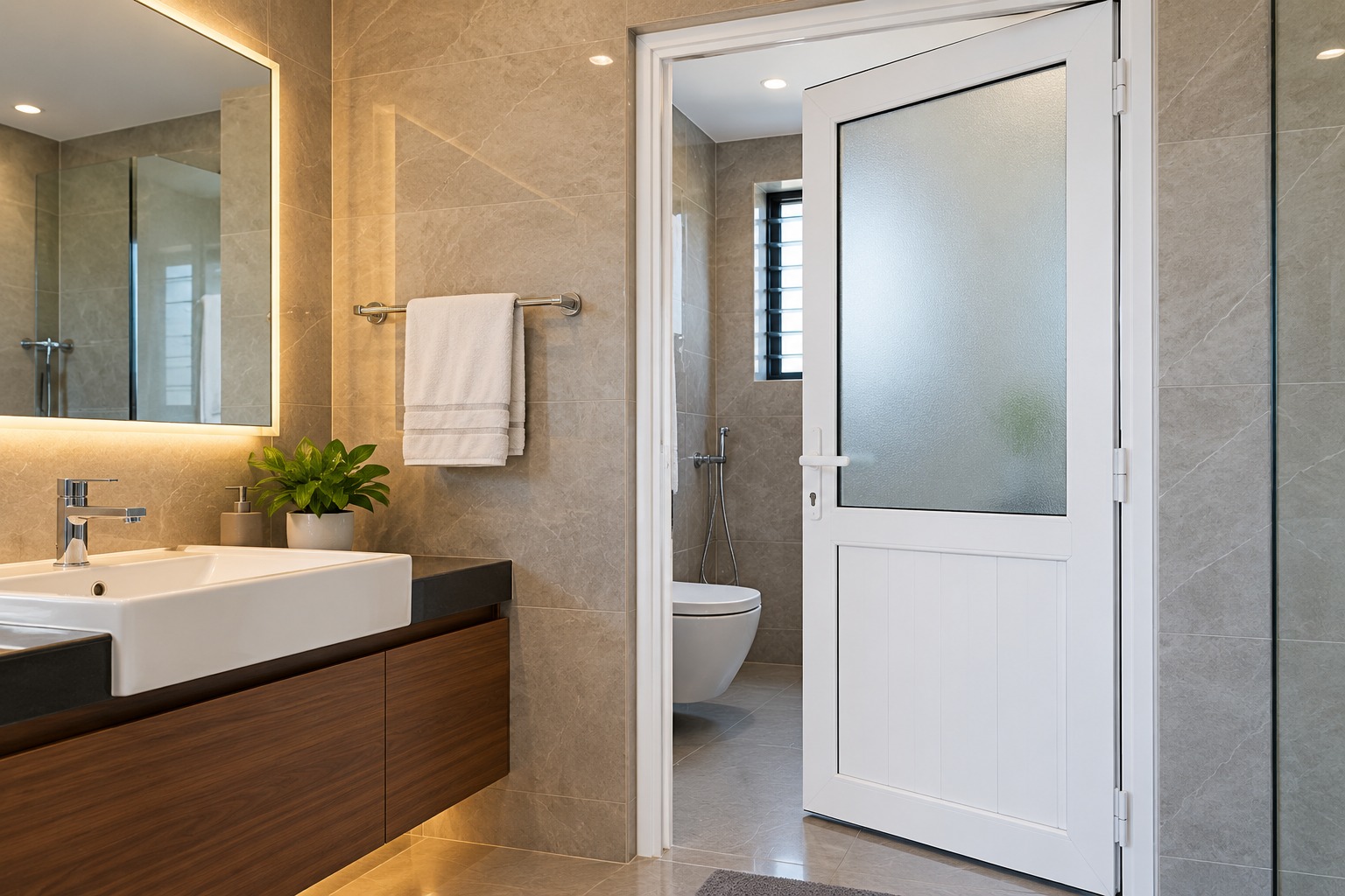 UPVC bathroom doors